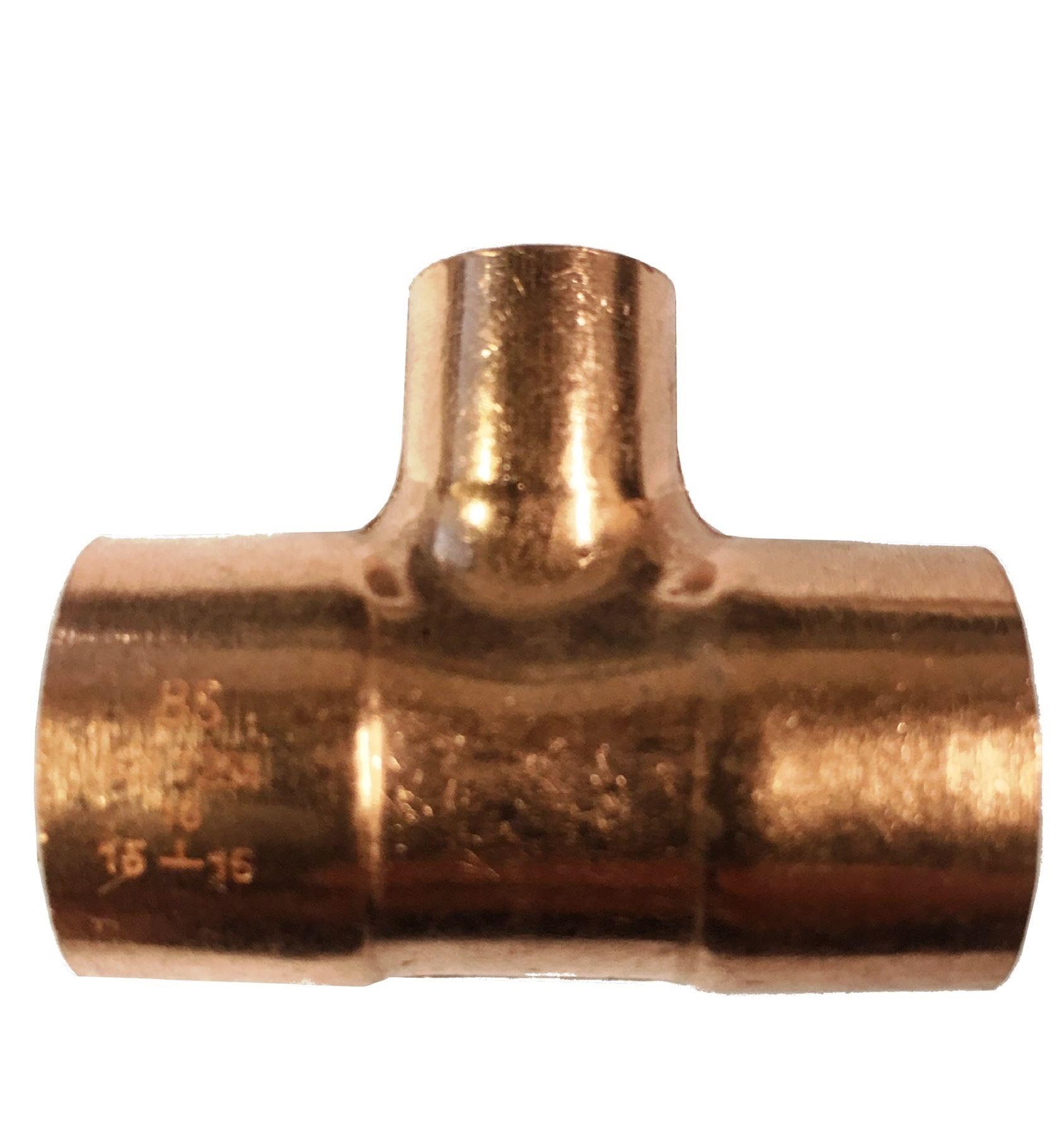 ODSUPPLIES - Bag of 2-15mm x 15mm x 10mm Reducing Tee - End Feed