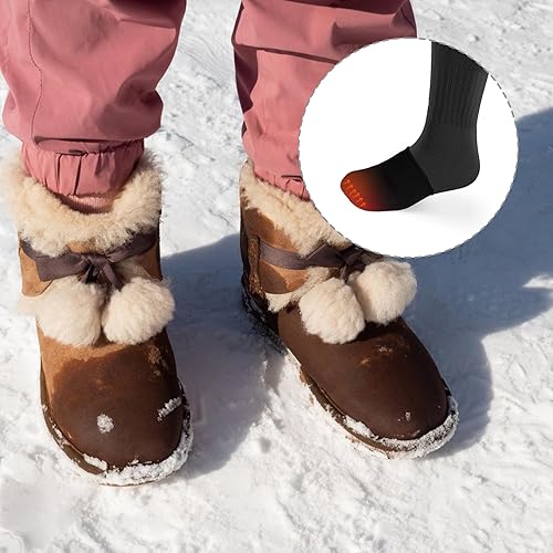 Miniatura 7 de lasuroa 2 pares de calentadores de dedos, fundas térmicas de neopreno para los dedos de los pies, mangas para botas, calcetines para calentar los