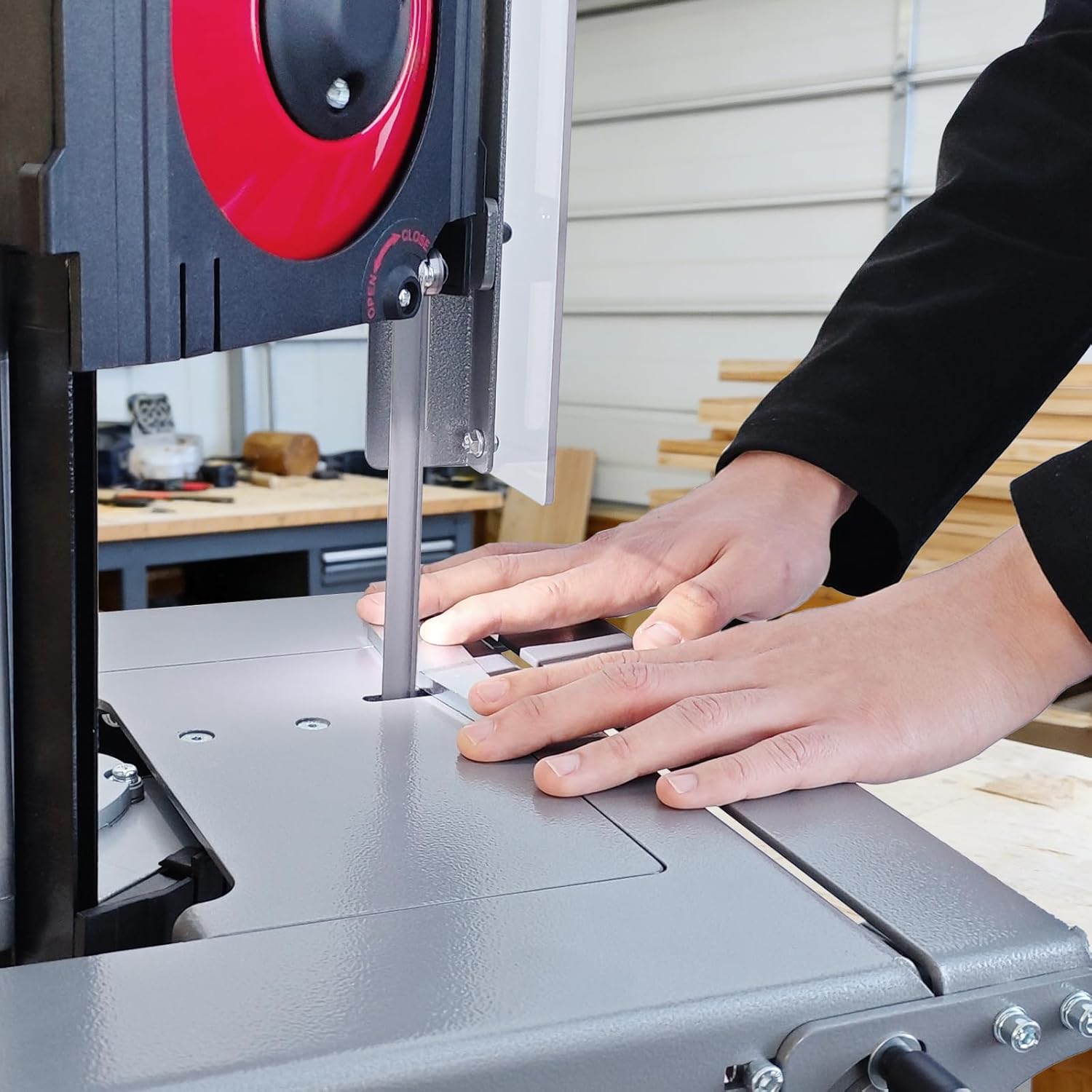 Bucktool 5" Variable Speed Metal Band Saw, 1.5HP 10A Benchtop Bandsaw with 137–472 FPM Speed Control, 5" Cutting Capacity, Adjustable Work Table & Extension Table for Metal Cutting