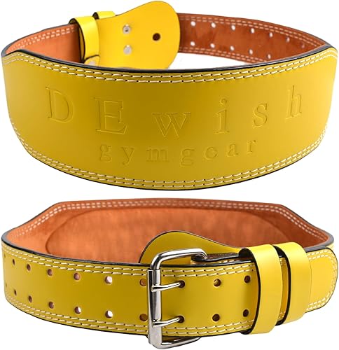 Miniatura 14 de Cinturón de cuero para gimnasio, soporte lumbar acolchado de 4 y 6 pulgadas, 10 agujeros ajustables para levantamiento de pesas, levantamiento de