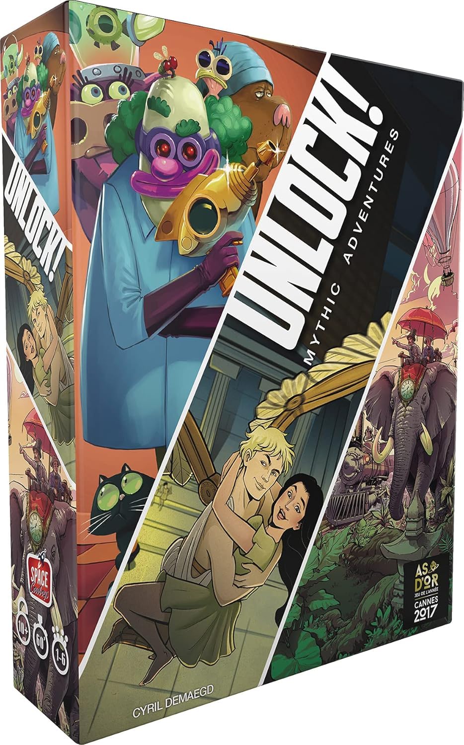 Asmodee - Unlock! Mythic Adventures - Jeu Escape Game Adultes et Enfants dès 10 Ans - Jeu d'Ambiance - Jeu de Cartes avec Application Gratuite - 1 à 6 Joueurs - en Français- Space Cowboys
