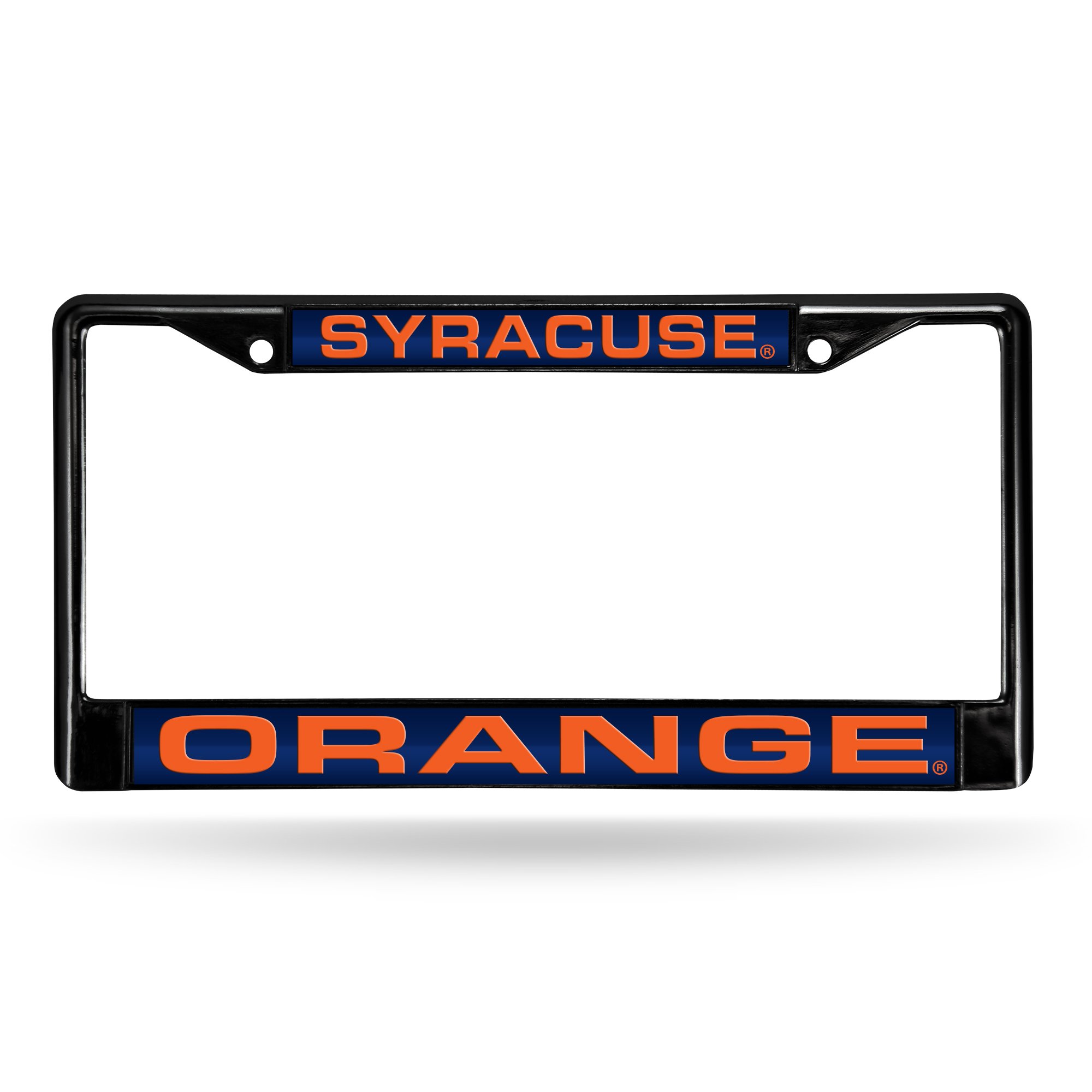 NCAA Rico Industries Laser Cut Inlaid Standard Chrome License Plate Frame, Syracuse Orange