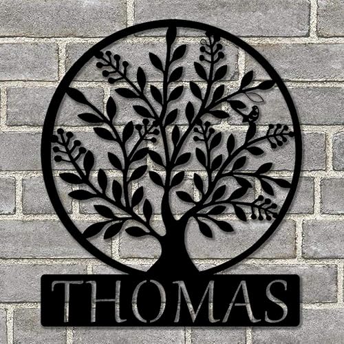 Personalized Tree of Life Monogram by Sea Biscuit Metal Designs