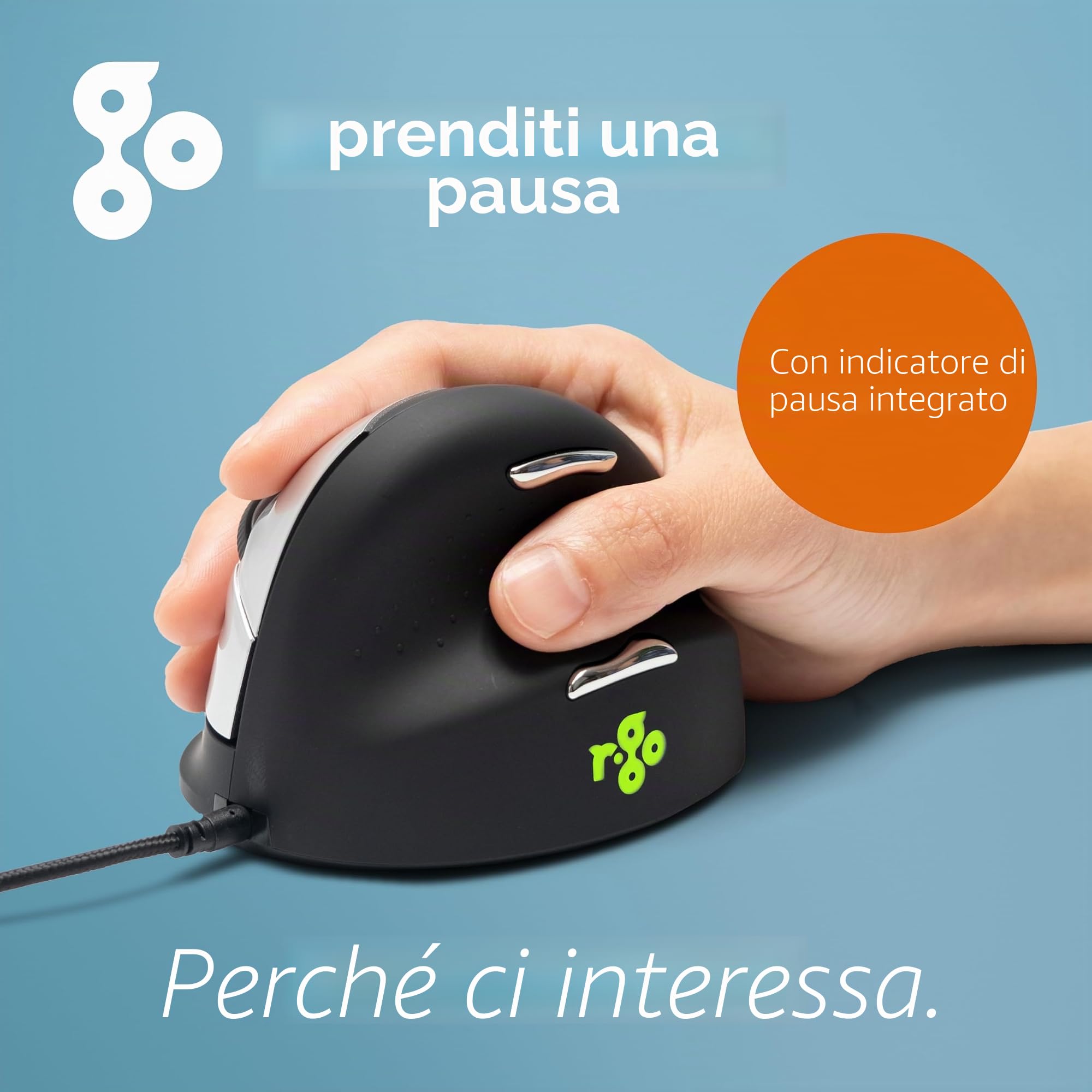R Go Tools 948757 Mouse Verticale per Destrorsi