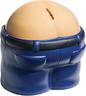 BigMouth Inc. Funny Farting Fanny Bank Piggy Bank - 6 Hilarious Fart Sounds, Gag Gift for Kids & Adults