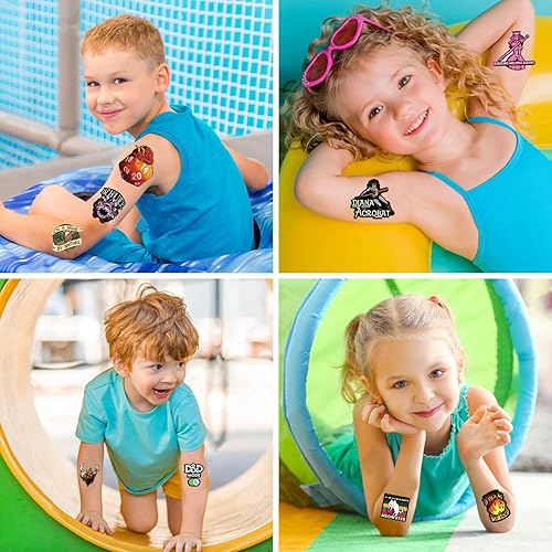 Miniatura 6 de Tatuaje temporal para niños, tatuajes temporales para niños, 45 calcomanías de tatuajes temporales de dragones para niños y niñas, decoraciones de