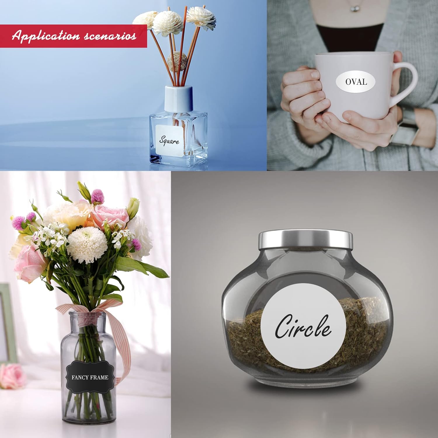 Custom Stickers - Personalized Labels, Customized Stickers with Any Design Image Logo Text, 100 Rectangle 5"x3" Labels