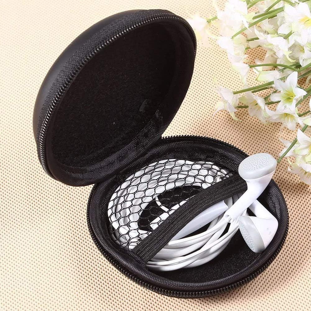 BLUECELL Hard Carrying Case Portable Protection Storage Bag For Earphone Headset Headphone Black