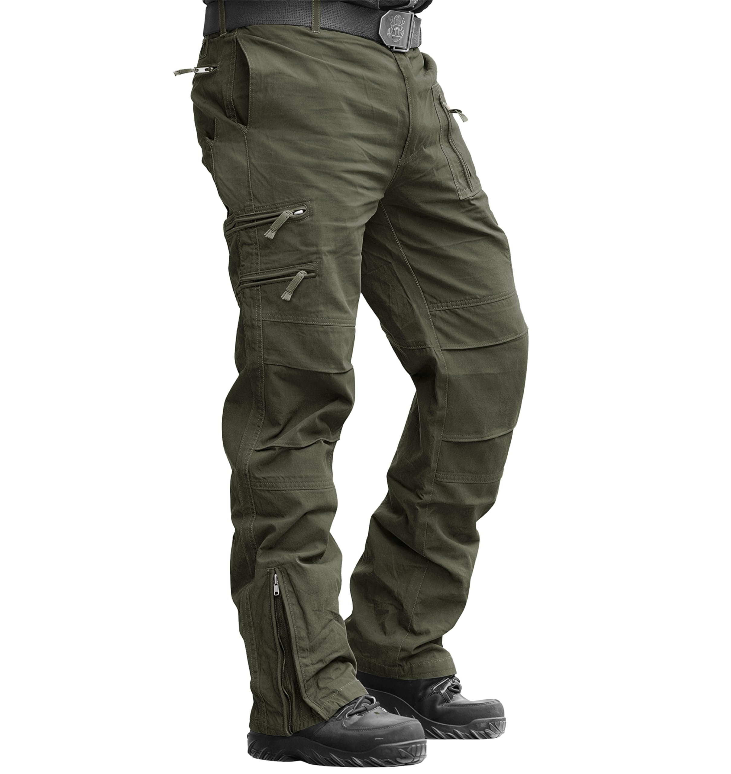 Magcomsen Pantaloni cargo in cotone da lavoro, attività all’aperto, campeggio, escursionismo, modello largo