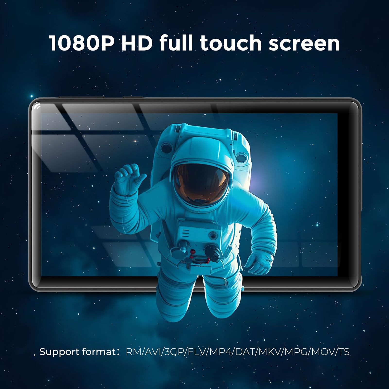 Jectse Schermo Touch 5.0 Pollici Lettore MP4, Bluetooth 5.0 WiFi 64GB HD
