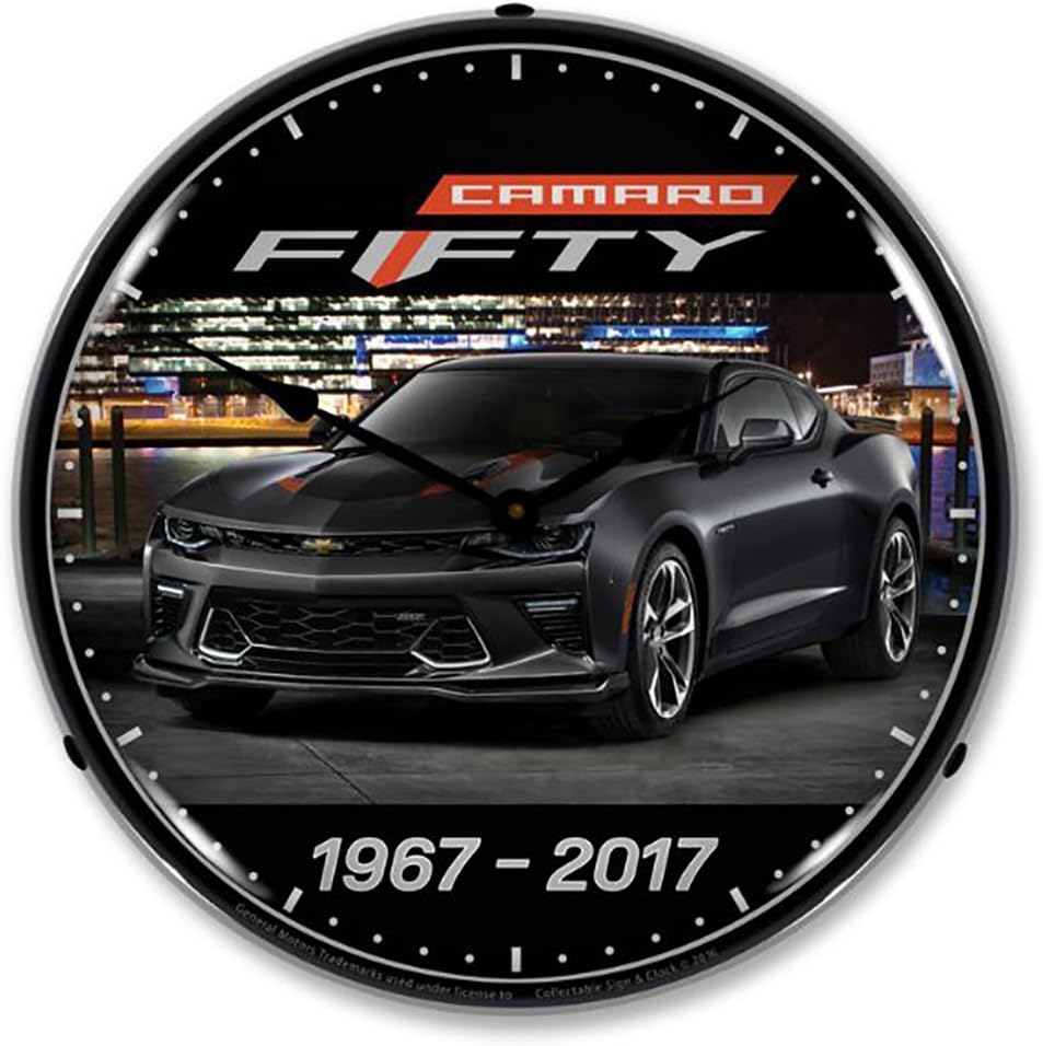 Camaro Fifty Backlit Clock