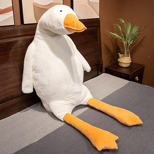Miniatura 3 de pangcangshu Bonito juguete de almohada de ganso de peluche de ganso blanco gigante, almohada de peluche de pato súper suave para todas las edades