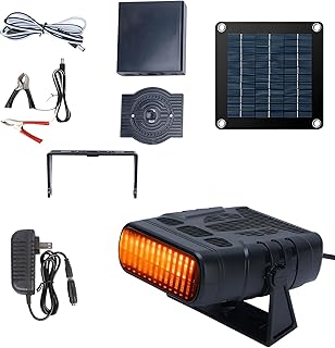 Solar Heater for Greenhouse,Portable Chicken Coop Heater Solar Powered for Winter,Solar Panel Heaters with Overheating Protection for Car Chicken Kitten Puppy Pets