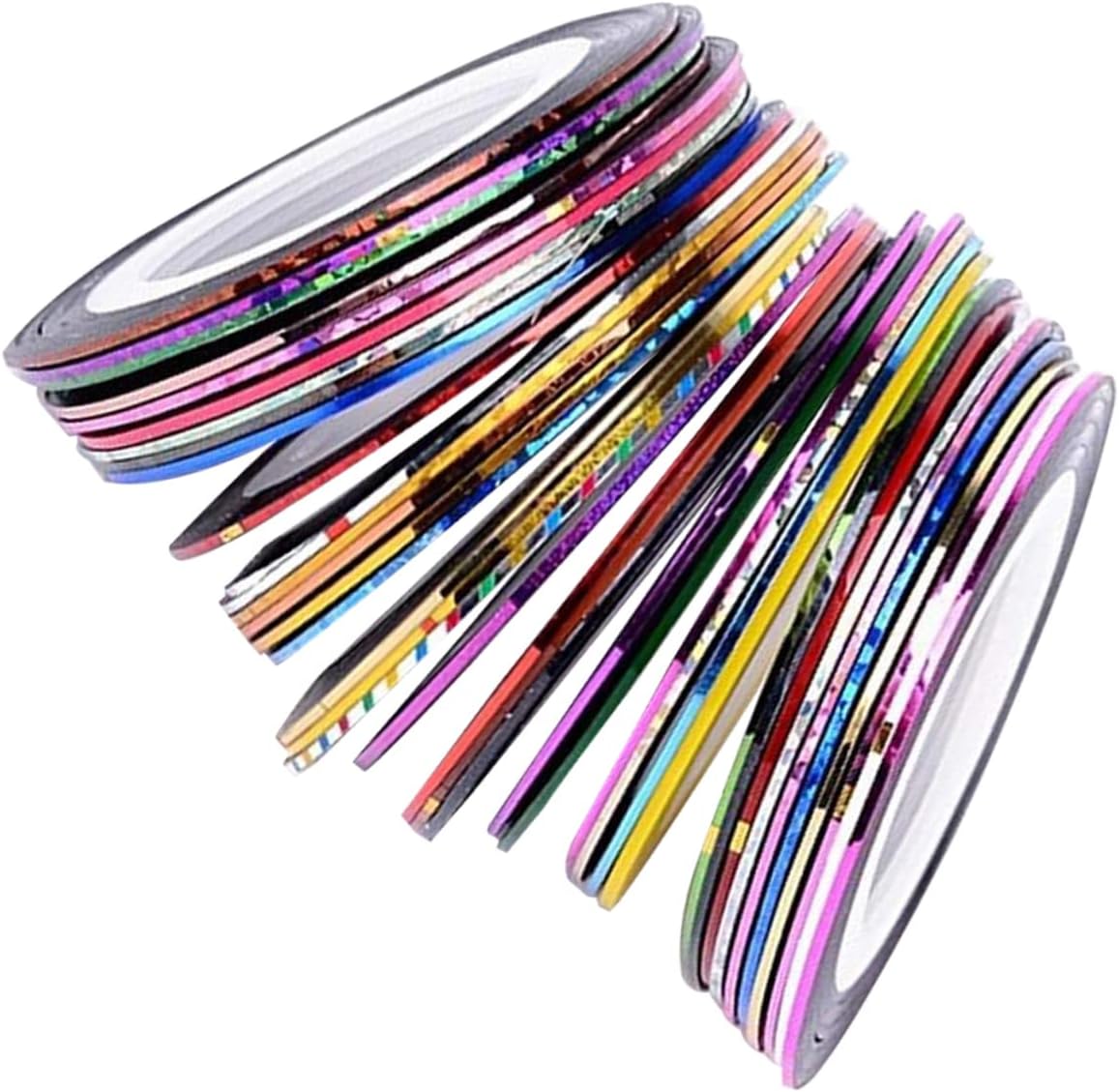 1 Set DIY Tools For Manicure Beauty Striping Tape Nail Art Glossy Nail Sticker Line Nail Art Striping Tape Nail Foil Transfer Sticker Stickers Flash Tool