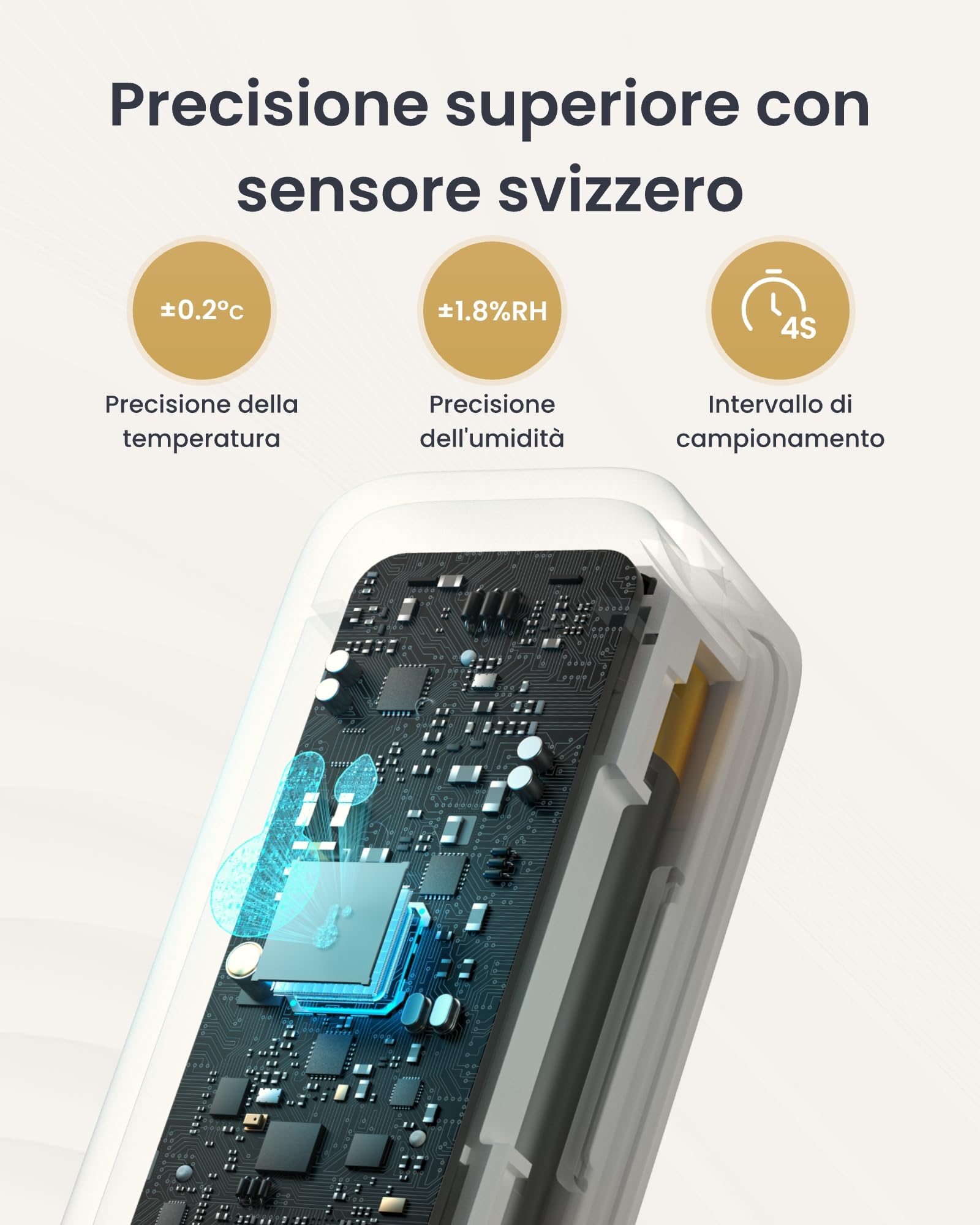 SwitchBot Termometro e igrometro WiFi 3 pezzi con hub mini Matter IP65 interno esterno senza fili