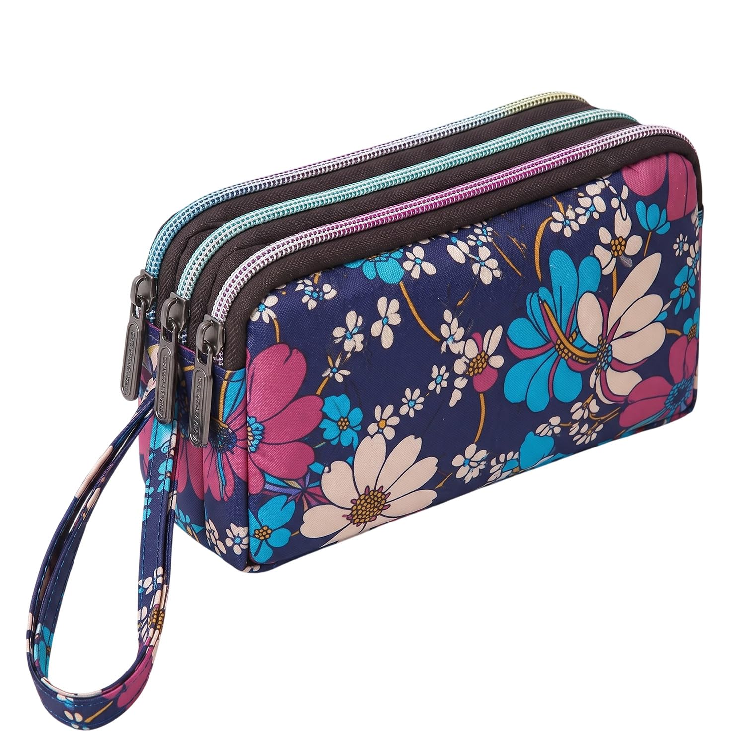 Women's Clutch Canvas Art Three-Layer Long Wallet Women's Handbag Large Capacity Key Coin Purse Casual Mobile Phone Bag-image-36