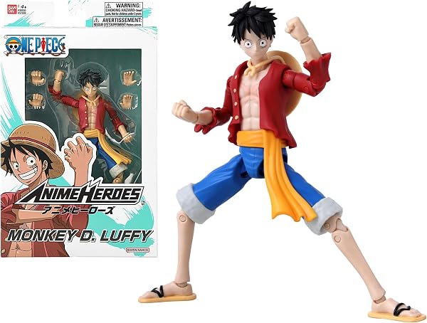 BANDAI Figura Anime Heroes de Luffy One Piece de 17 cm, Multicolor (Modelo 37008) - Coleccionable - 1