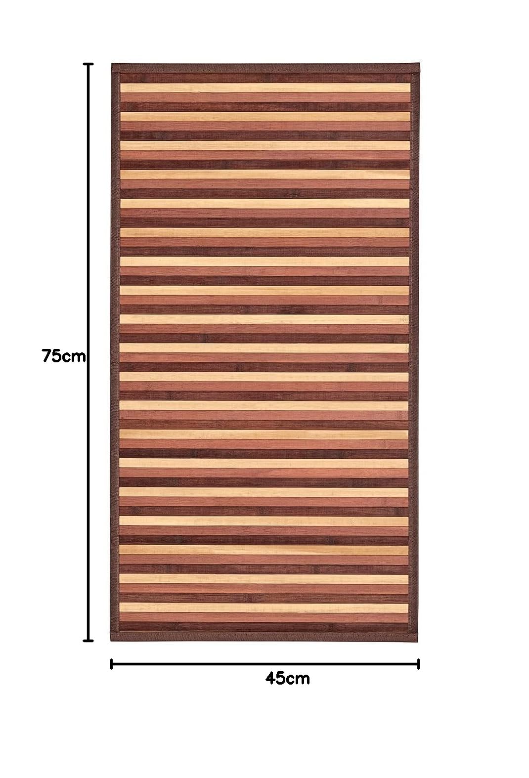 Tappeto Antiscivolo Pierre Marrone Fango 60x100 – Lavabile In Lavatrice, Antimacchia E Made In Italy
