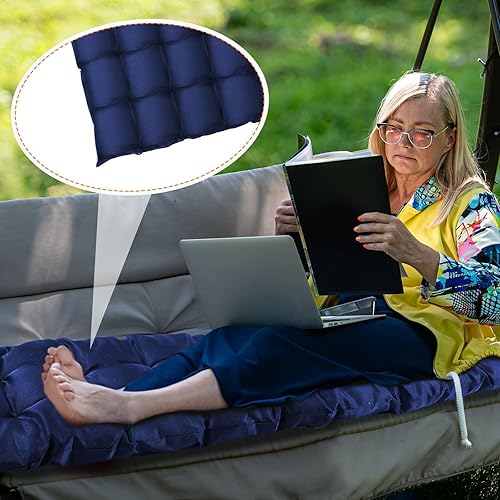 Miniatura 5 de Thyle Cojines de repuesto para columpio de banco de 63 x 19 pulgadas, cojines impermeables para muebles de patio de 2 a 3 plazas, cojín de grosor de