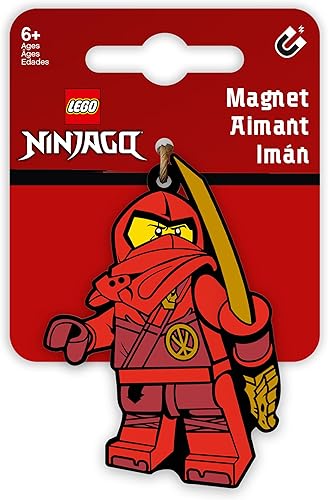 Miniatura 5 de Lego Ninjago - Imán decorativo de silicona para refrigerador, Kai (53347), imán de 3 pulgadas de alto para casillero de estudiantes o decoración de
