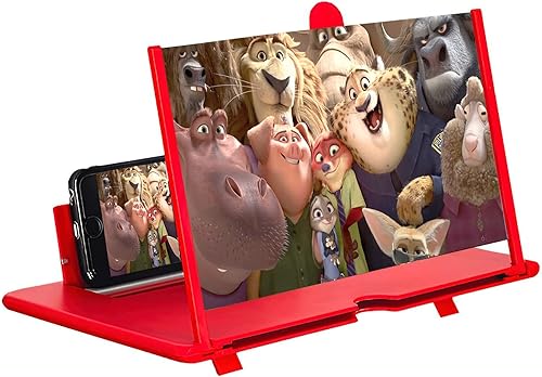 Miniatura 1 de Lupa de pantalla para teléfono celular de 16 pulgadas, soporte para teléfonos inteligentes, plegable, ampliadora de juegos celulares, video de