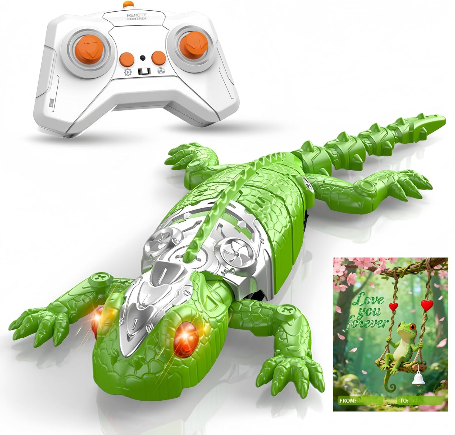 Amazon.com: DOLGZIS Upgrade Wall Crawler Gecko, Rechargeable Remote ...