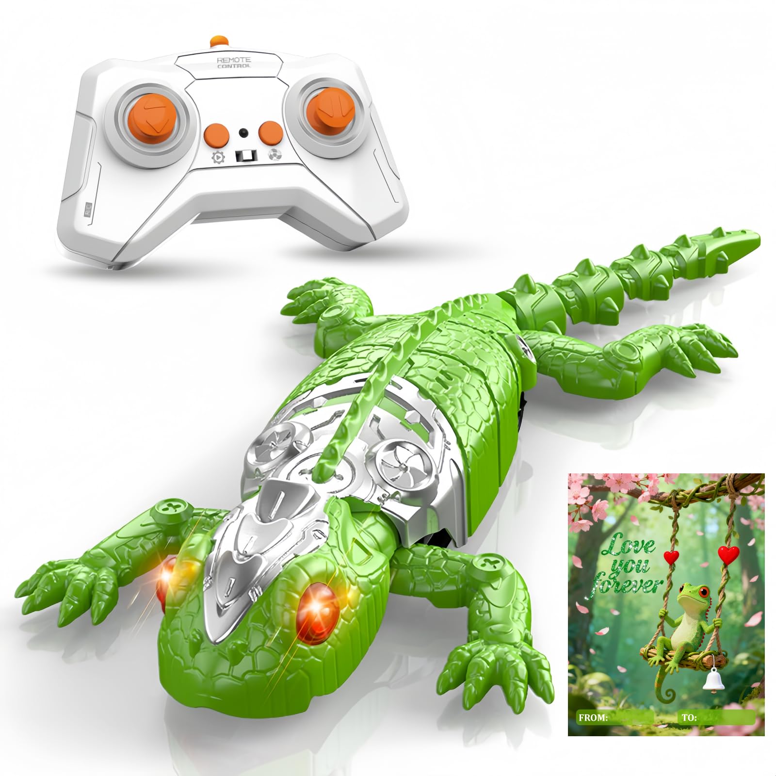 Photo 1 of DOLGZIS 2026 Wall Crawler Gecko, Rechargeable Remote Control Robot Kids Toys, Gecko Wall Climbing Toy for Kids, Birthday, Easter, Christmas & Festival Gifts for Boys, Girls
