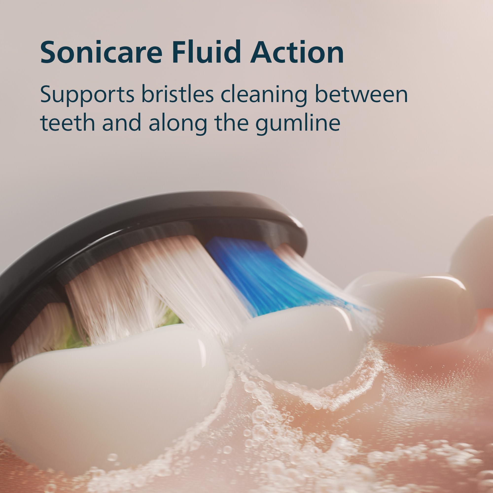 Philips Sonicare Spazzolino elettrico serie 3300 - Spazzolino sonico con 2 livelli di intensità, funzione EasyStart, SmarTimer e QuadPacer, autonomia di 14 giorni, nero, modello HX4022/92