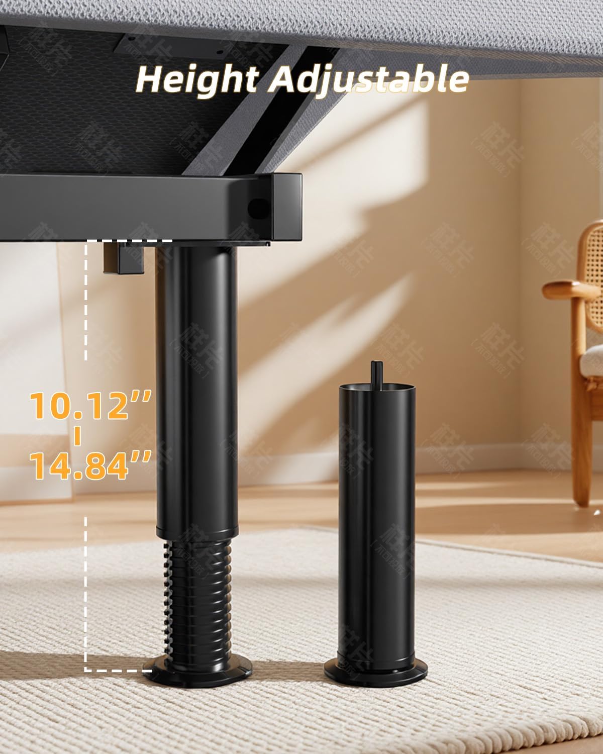 Adjustable Bed Frame King Size with Wireless Remote, USB, Head Foot Incline, Underbed Light, Zero Gravity, Heavy Duty Platform Bed Base