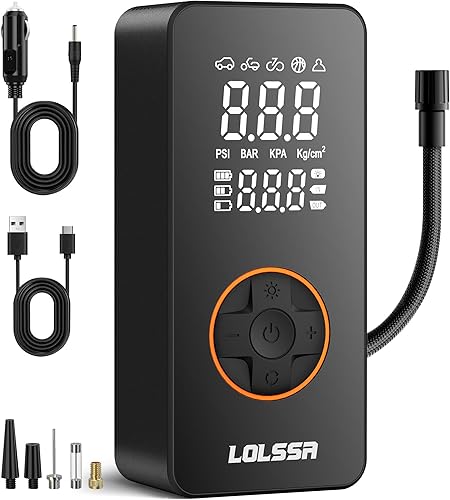 Inflador de neumáticos, compresor de aire portátil, bomba de aire eléctrica inalámbrica de 150 PSI para automóvil, motocicleta, bicicleta, bola, con