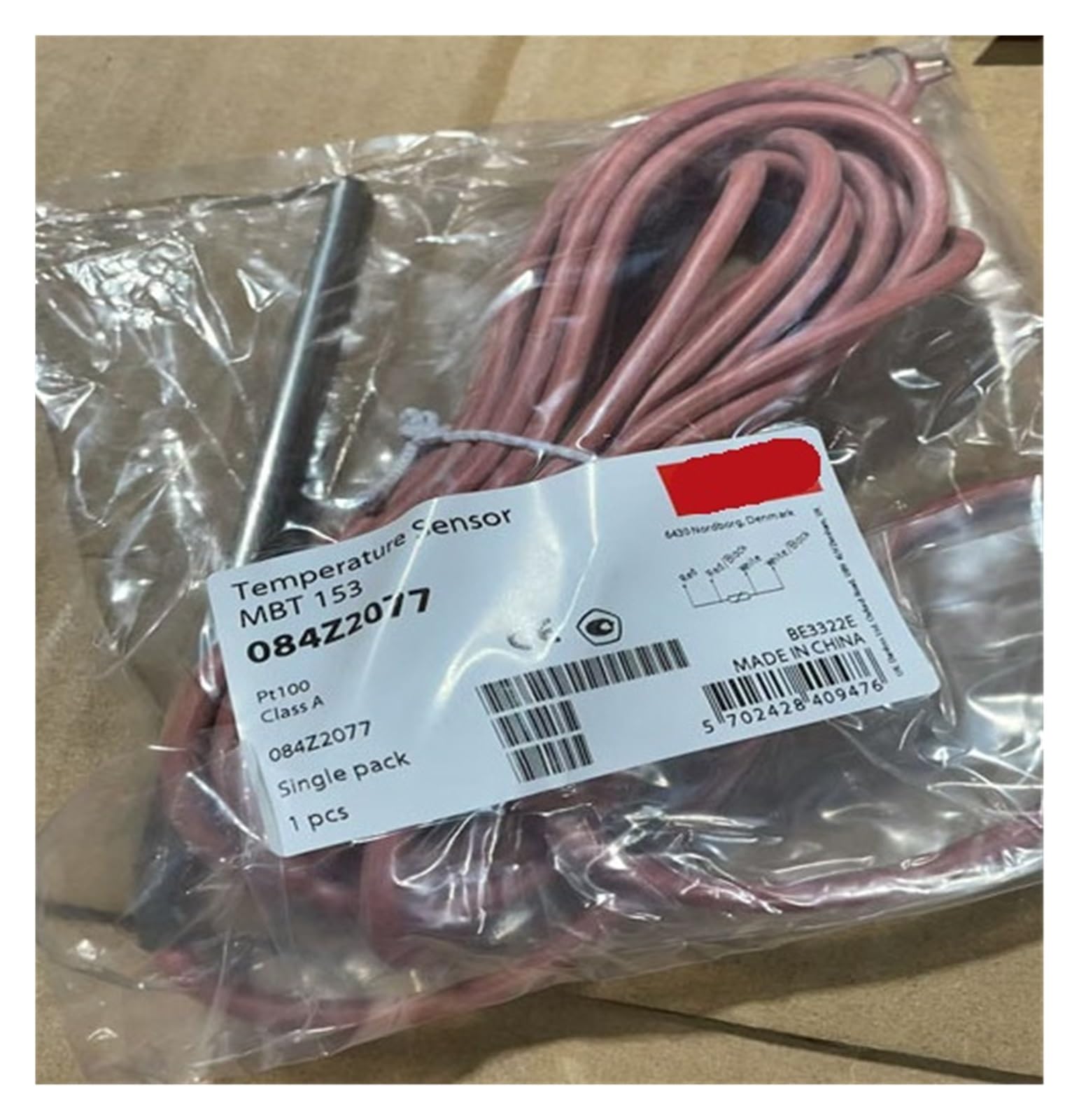 Capteur de température à câble 084Z2077 MBT153 haute précision étanche