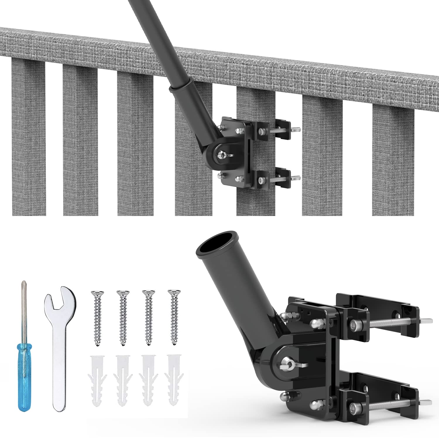 DasMarine Lot De 2 Supports De Mât De Drapeau En Acier Inoxydable De 39,4 Cm De 2,2 Cm à 3,8 Cm Pour Bateau, Yacht, Marine
