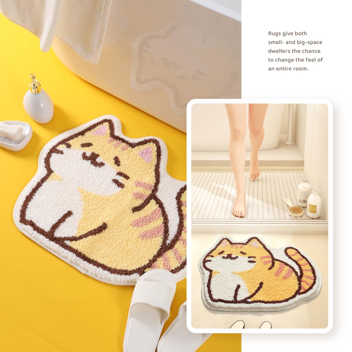 Molesun Cat Bathroom Rug Animal Bath Mat - Image 3