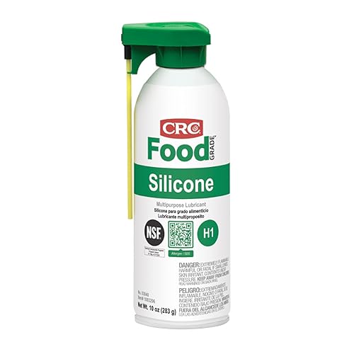 CRC Lubricante de silicona, apto para uso alimentario (peso neto: 10 onzas), aerosol de 16 onzas.