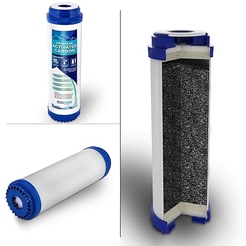 Miniatura 9 de Sistema de filtro de agua estándar transparente de 10 pulgadas para toda la casa con válvula de alivio de presión, puerto de latón de entradasalida