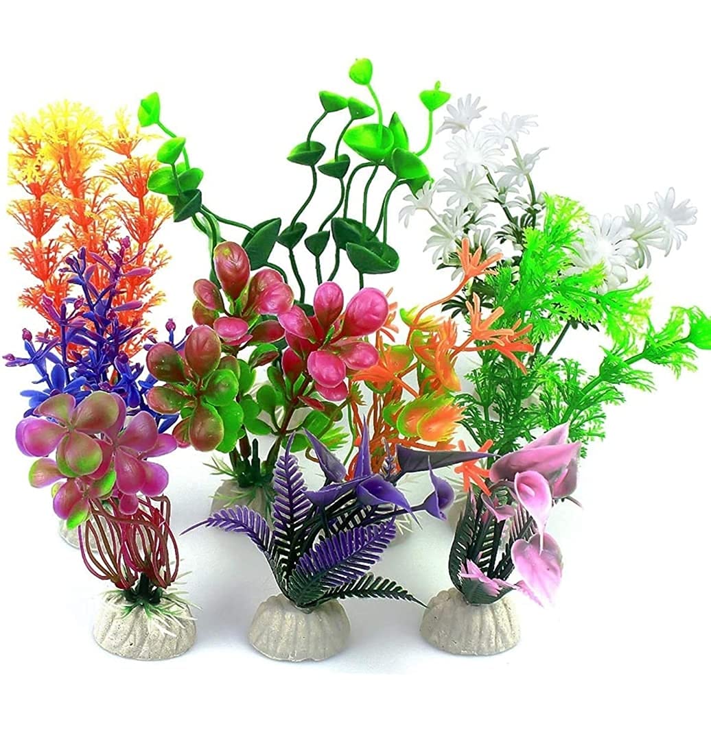 Mistletoe� Product Aquarium Plants Fish Tank Decorations Artificial Aquatic Plants Realistic Plastic Aquarium Plants Accessories and Ornaments for Fish Tank Set 10 pcs Set Size 4" (Color May Vary) (B098278N15) Amazon Price History, Amazon Price Tracker