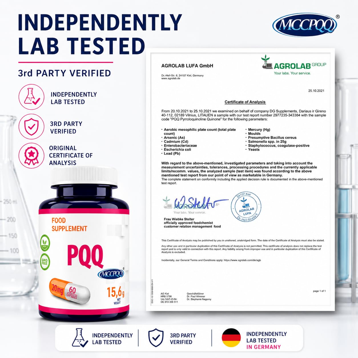 Hepatica PQQ 20 mg (MGCPQQ®) Pyrroloquinoline Quinone 60 Gélules Véganes