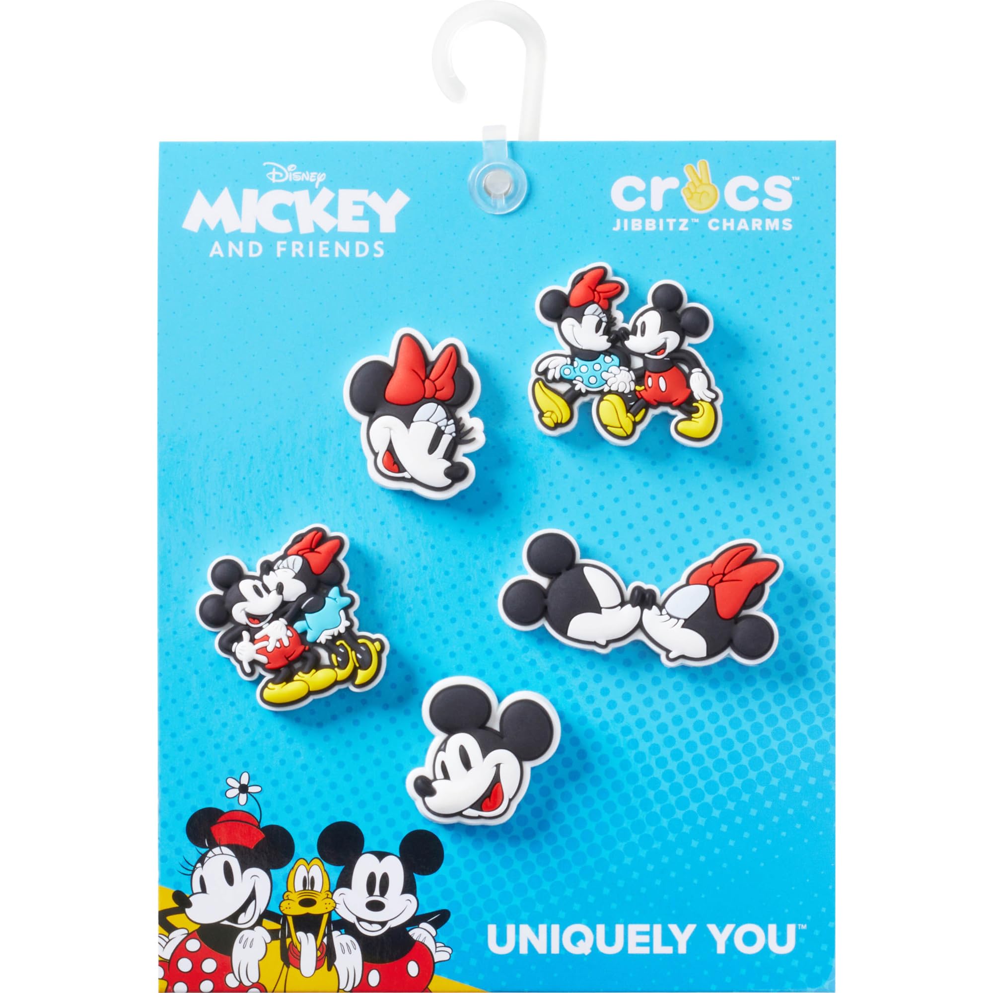 Crocs Paquete de 5 dijes unisex de Minnie Mickey para zapatos, multicolor, talla única, multicolor, Talla única