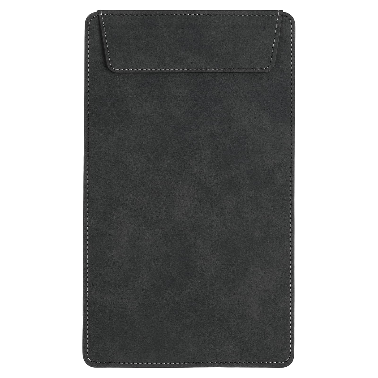 PATIKIL A5 PU Leather Clipboard, 6"x10" Business Magnetic Padfolio with Pen Holder Organizer Office Folder Writing Board, Black