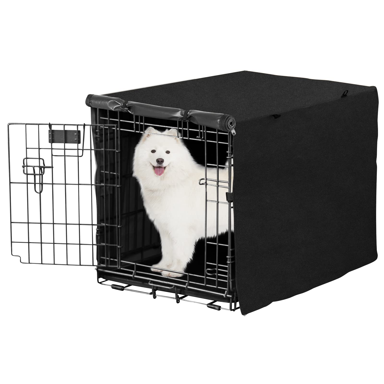 X-ZONE PET Copertura per gabbia per cani a doppia porta, in poliestere, per cani da compagnia (adatta per casse metalliche da 24, 30, 36, 42, 122 cm)