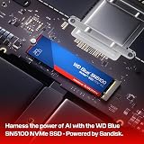 WD Blue SN5100 SSD 2 to (7 100 MB/s en Lecture, Disque SSD NVMe, M.2 2280, PCIe Gen 4.0, nCache 4.0, Technologie Sandisk 3D CBA NAND, Acronis True Image) - 3