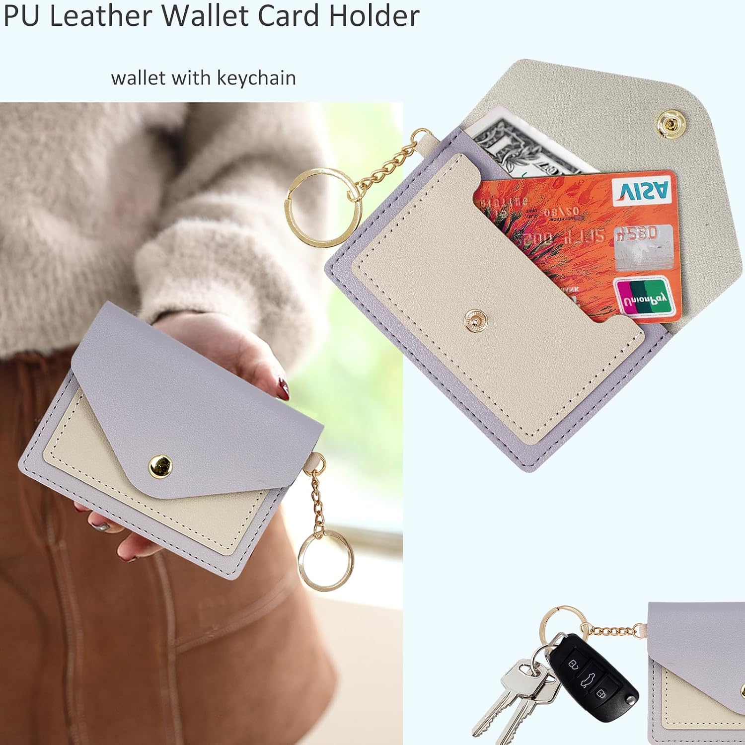 BIHRTC Boho Keychain Wristlet Wallet for Women,Macrame ID Card Holder Lipstick Holder Pocket Purse for Concerts and Travel