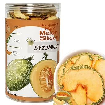 Freeze-Dried Cantaloupe Chunks - Crispy Fruit Snacks, 7.1 oz 200g for On-the-Go, Yogurt & Baking -No Sugar Added