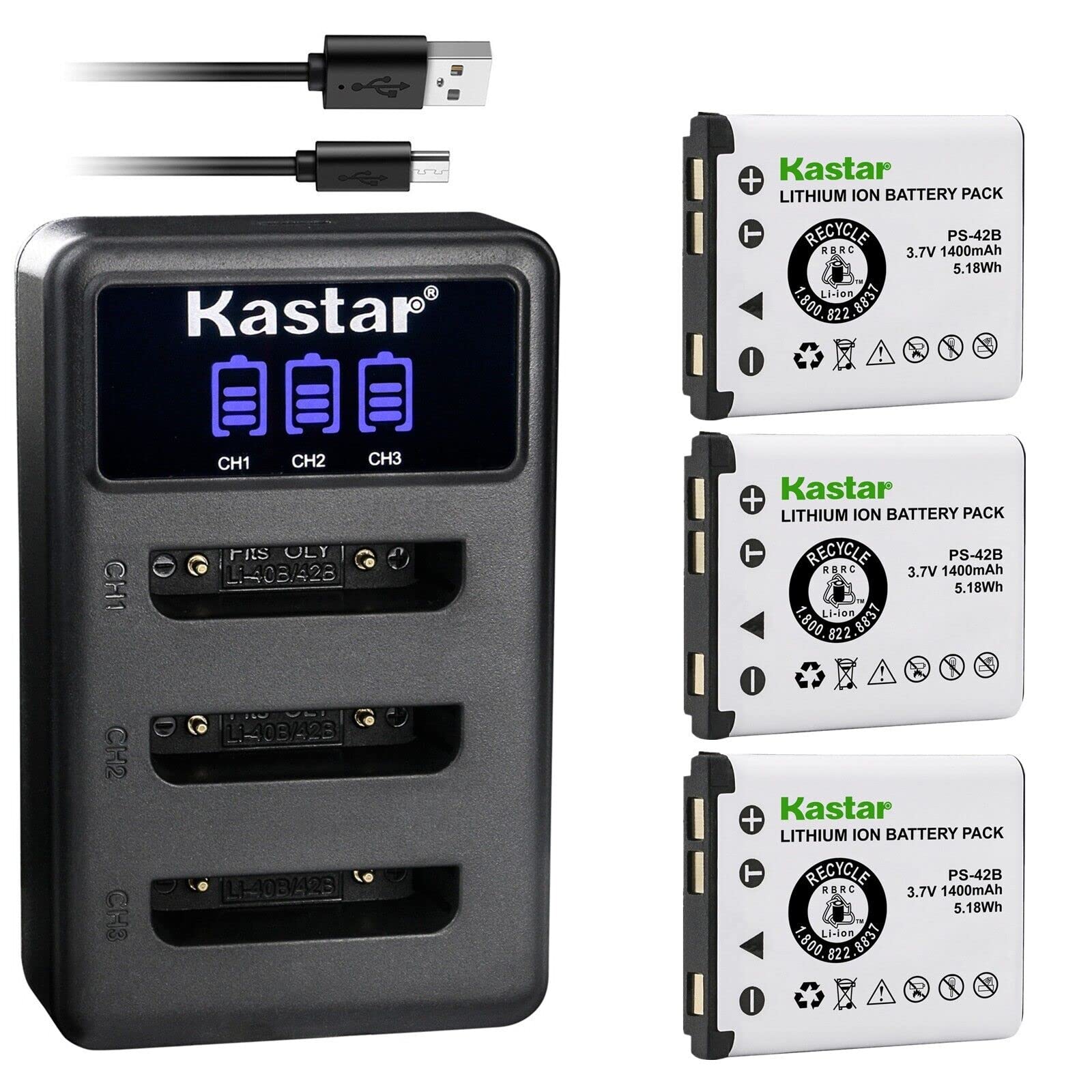 Kastar 3 Pack Battery and LCD Triple Charger Compatible with Steelseries Arctis Nova Pro Wireless Headset, Arctis Nova Pro Wireless Headset for Xbox,