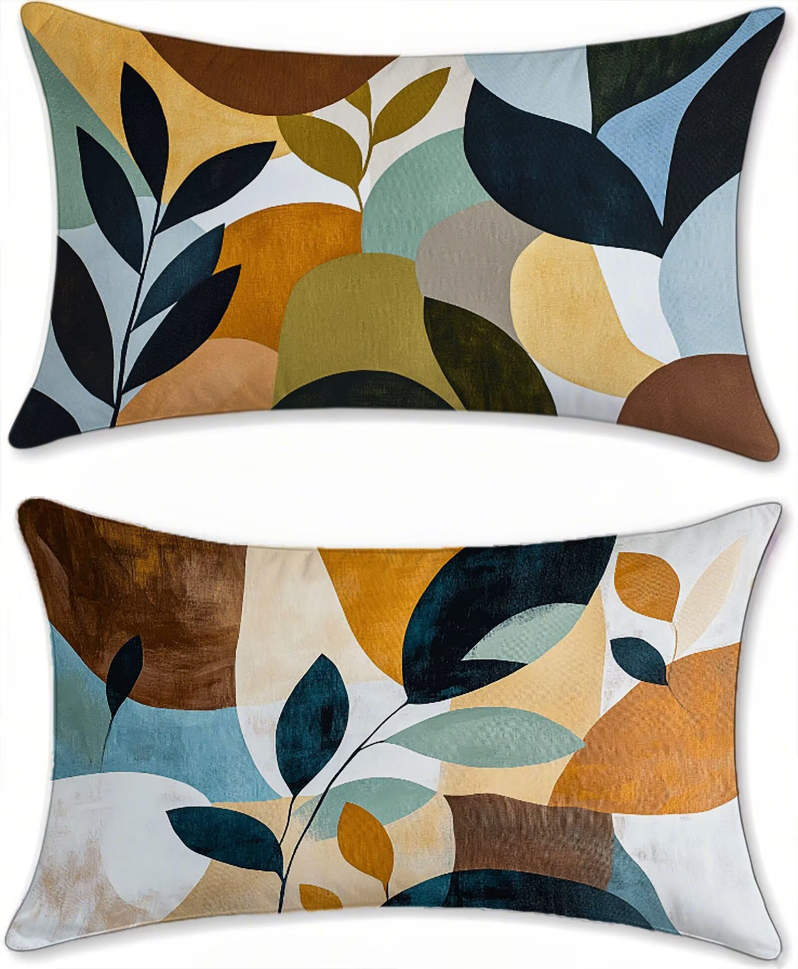 Coussin canapé extérieur imperméable en velours abstrait 50x90cm doux et déperlant