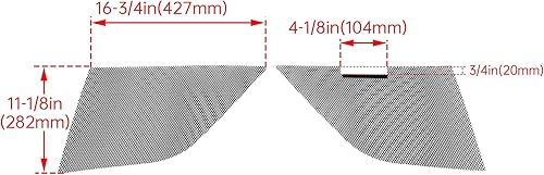 Miniatura 3 de KUAFU Rejilla de malla 2 piezas compatibles con Chevy Chevrolet Corvette C8 2020-2023 rejilla de ventilación de radiador exterior frontal, malla de
