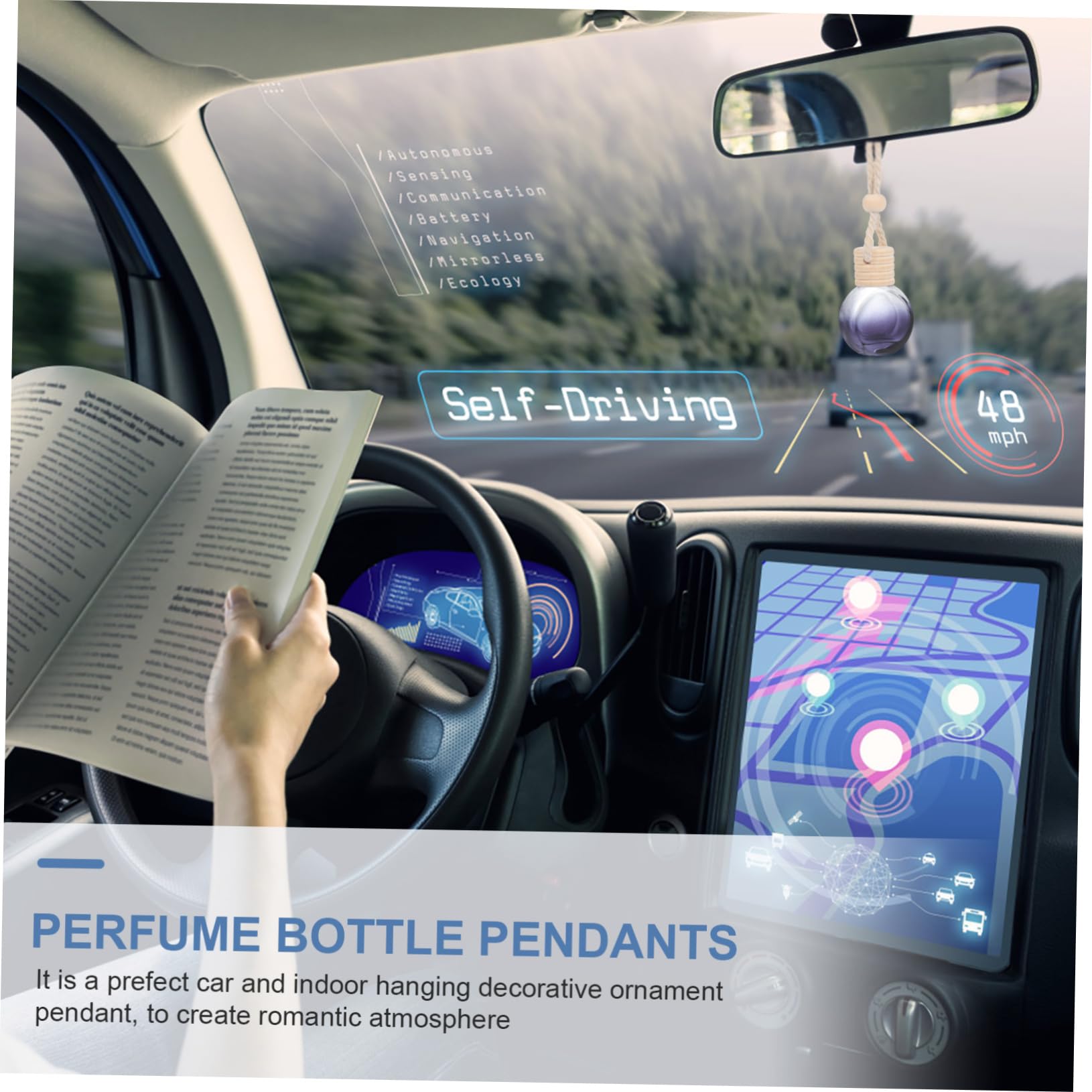 20 Stück Auto Duftflasche Hängend Aromatherapie Diffusor Nachfüllbar Parfümflaschen mit Holzabdeckung für Auto und Zuhause Langanhaltender Duft