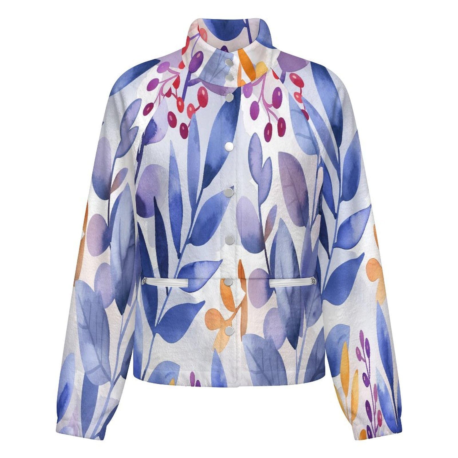 OFFSUM Chaqueta Polar Para Mujer - Hojas Moradasabrigo De Talla Grande Para Otoño E Invierno, Tops, Cárdigan, Ropa De Calle De Moda Para Exteriores, Resistente Al Viento, Ropa De Senderismo