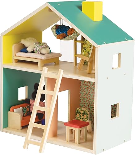 Miniatura 4 de Manhattan Toy Little Nook - Casa de juegos de madera de 19 piezas con loft para niños de 3 años en adelante
