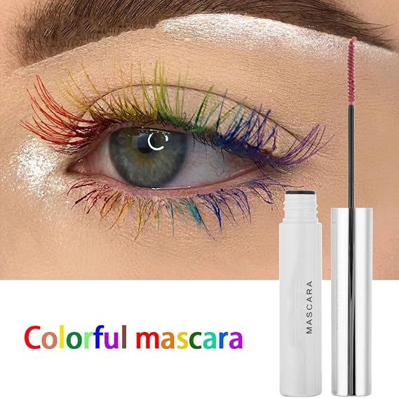 Brown Waterproof Mascara - 4D Fiber Colorful Eyelash Mascara Dark Brown - Extra Long Thick & Voluminous Lengthening Lash - Long-Lasting No Smudge Silk Fiber Thick Mascara for Eye Makeup
